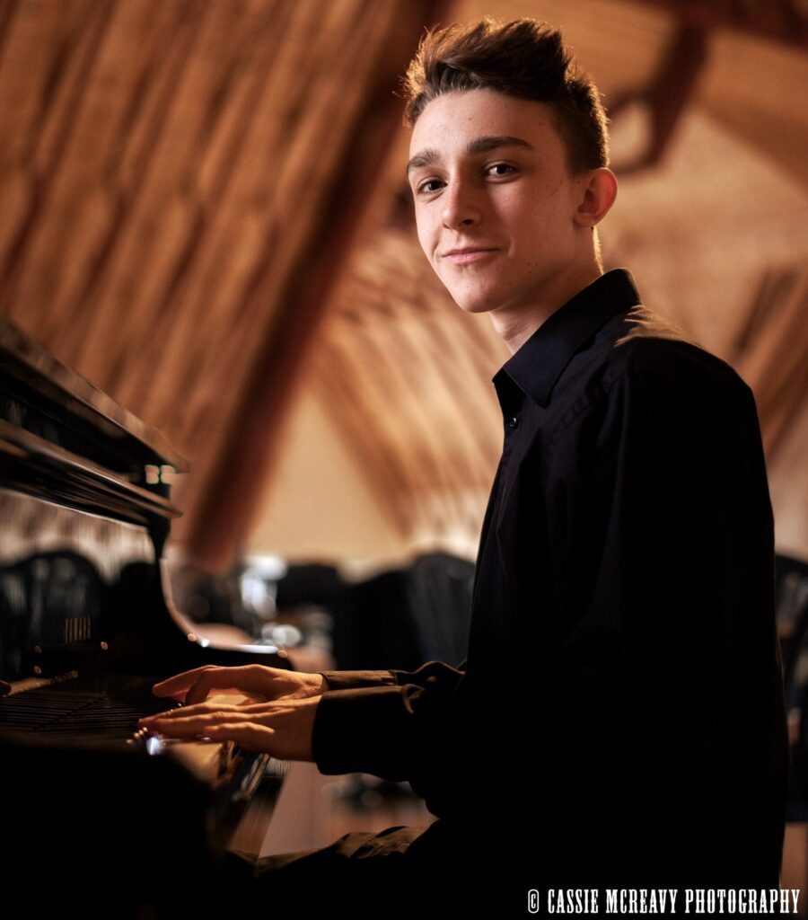 Taras Petryk at his piano. 
